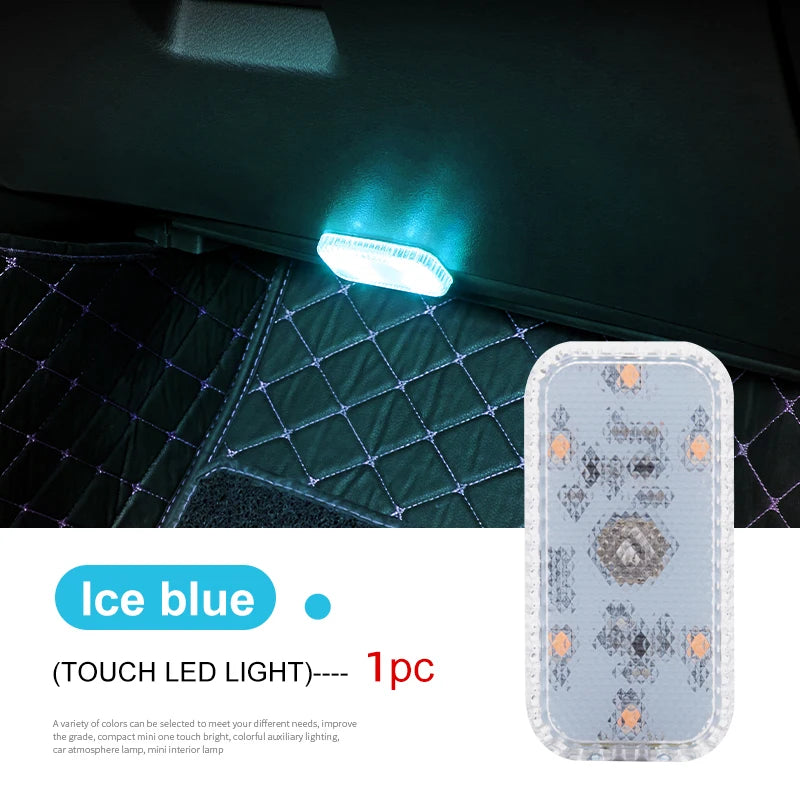 Velnix™ NightGlow – Wireless Touch LED Car Interior Light | USB Rechargeable