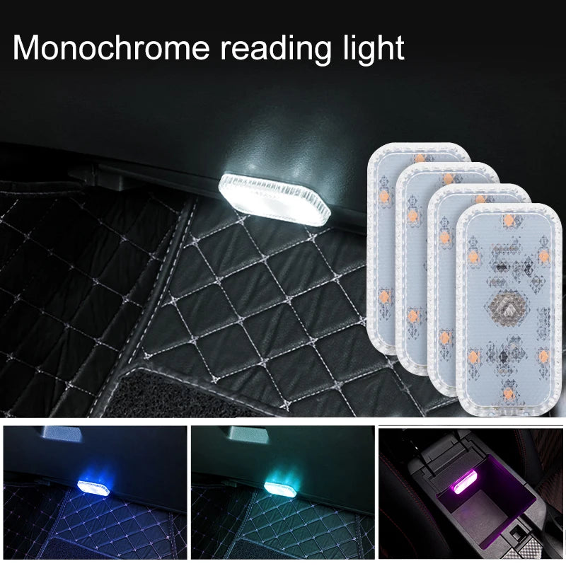 Velnix™ NightGlow – Wireless Touch LED Car Interior Light | USB Rechargeable
