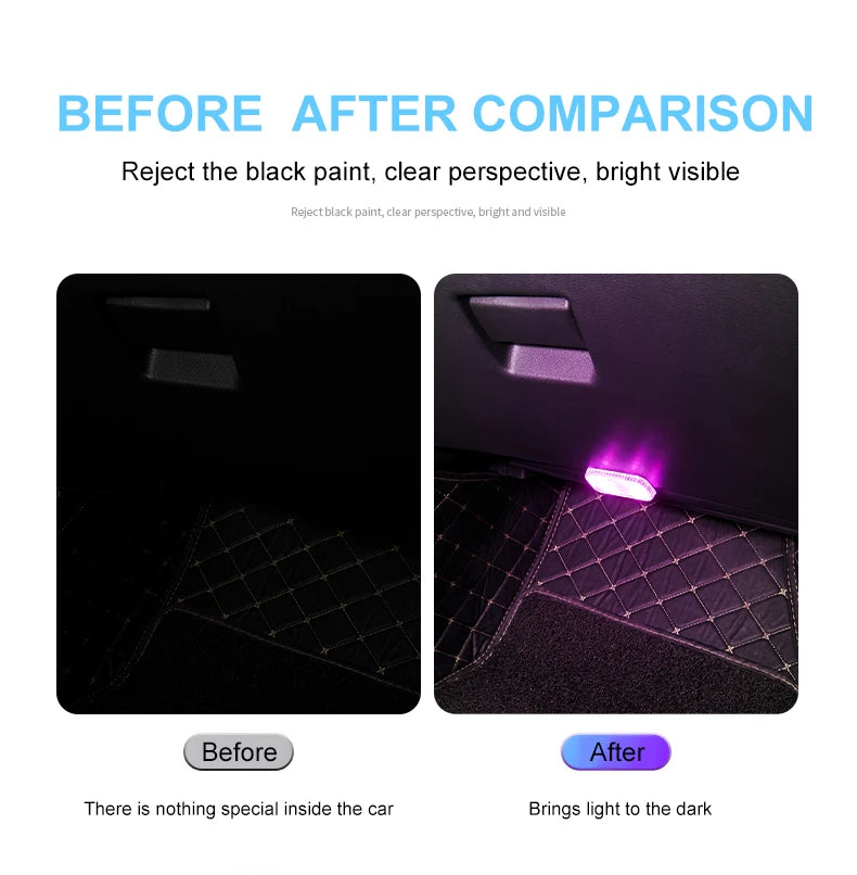 Velnix™ NightGlow – Wireless Touch LED Car Interior Light | USB Rechargeable