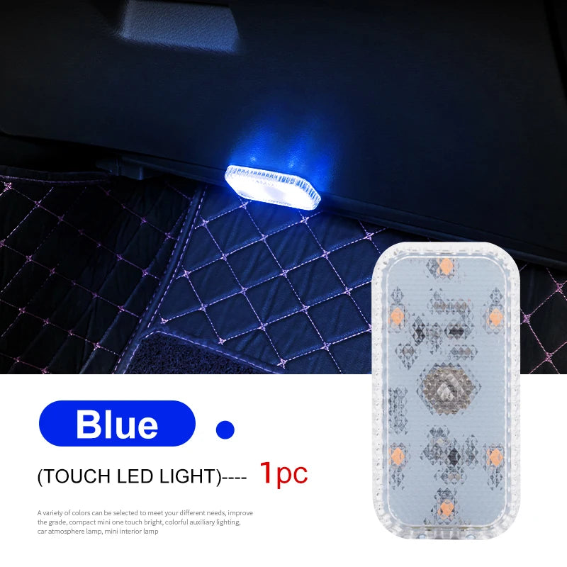 Velnix™ NightGlow – Wireless Touch LED Car Interior Light | USB Rechargeable