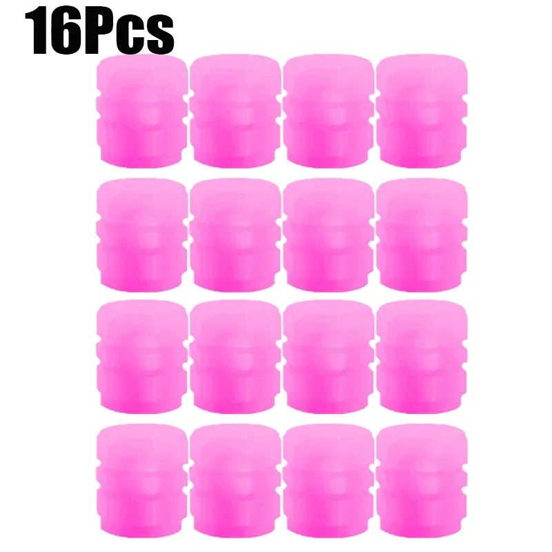 Velnix™ LumiGlow – Fluorescent LED Car Tire Valve Caps | Glow-in-the-Dark Wheel Accent Kit