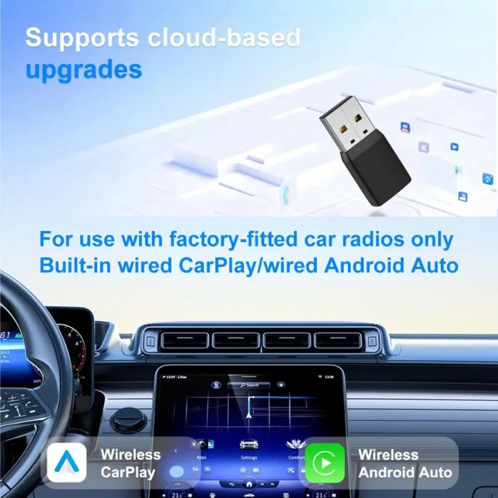 Velnix™ Wireless CarPlay & Android Auto Adapter – Plug & Play USB Dongle | Fast Bluetooth & WiFi Auto Connect | OTA Updates