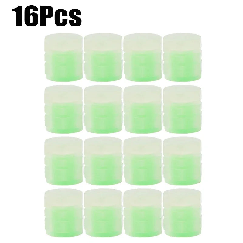 Velnix™ LumiGlow – Fluorescent LED Car Tire Valve Caps | Glow-in-the-Dark Wheel Accent Kit
