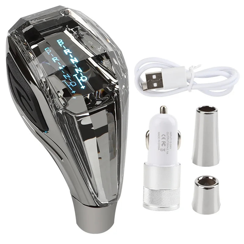 Velnix™ Premium Crystal LED Gear Shift Knob – Universal RGB Car Interior Accessory