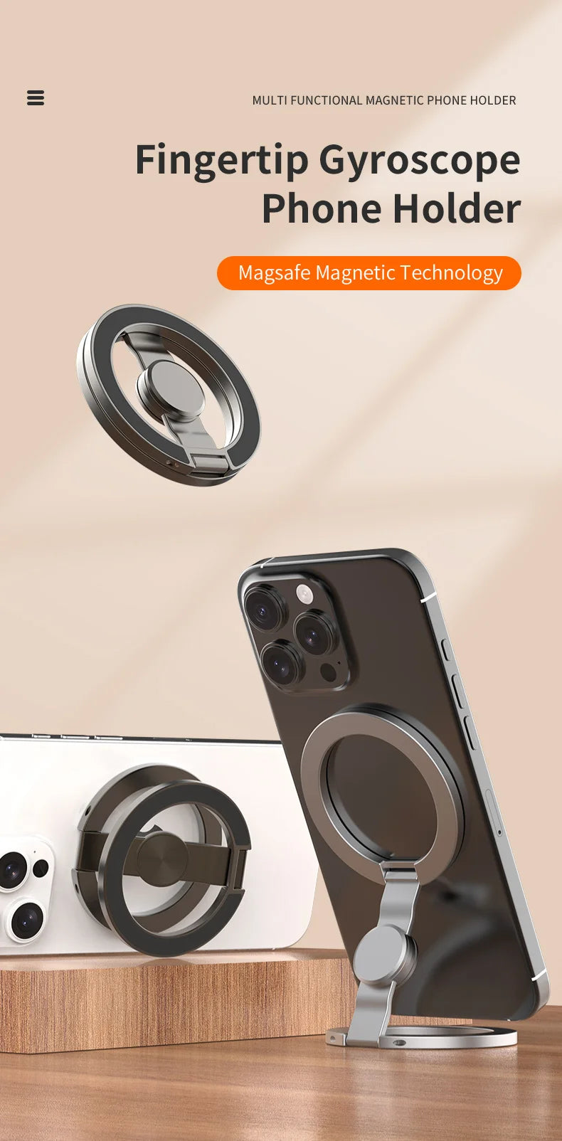 Velnix™ MagGrip Pro – 360° Foldable Magnetic Phone Holder