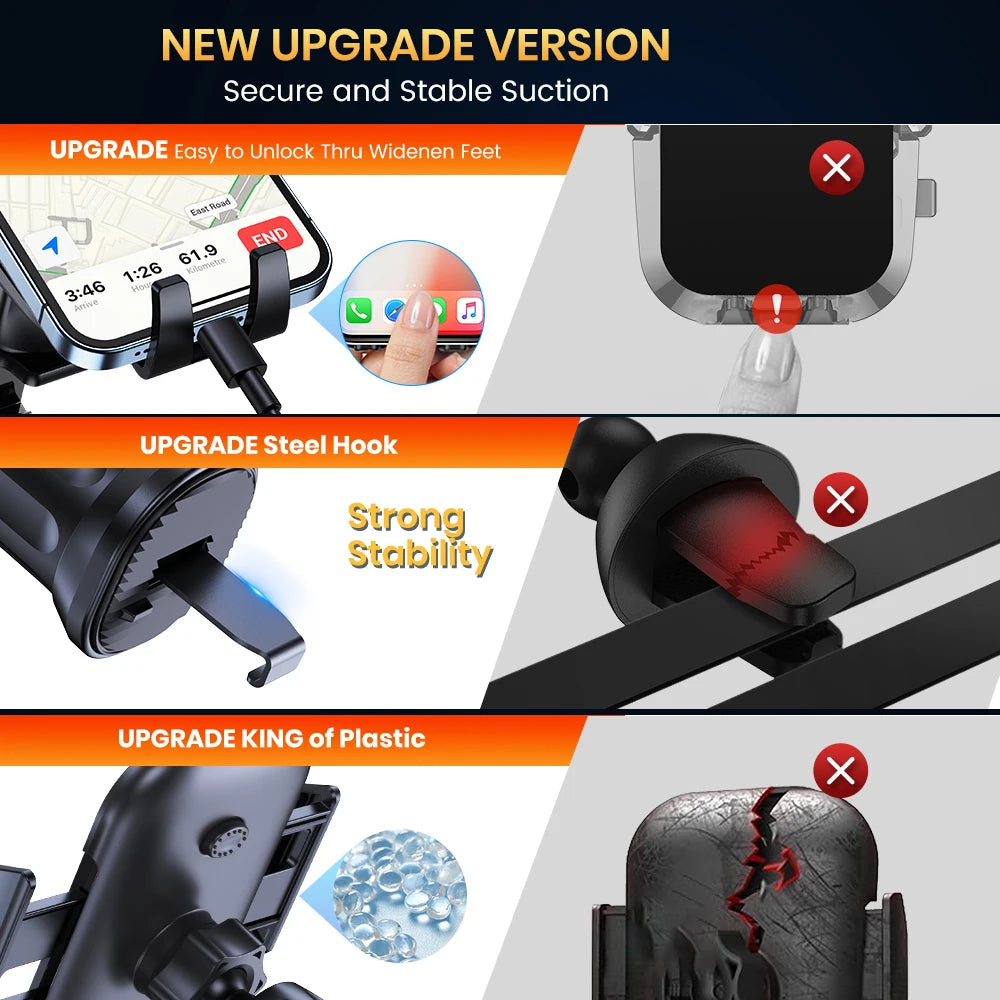 Universal Car Phone Holder – 360° Auto Lock Air Vent Mount