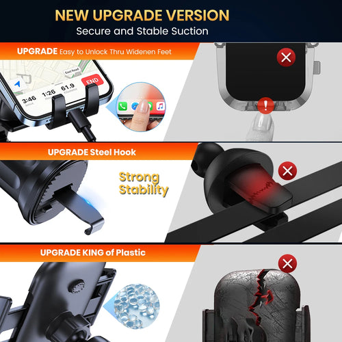 Universal Car Phone Holder – 360° Auto Lock Air Vent Mount
