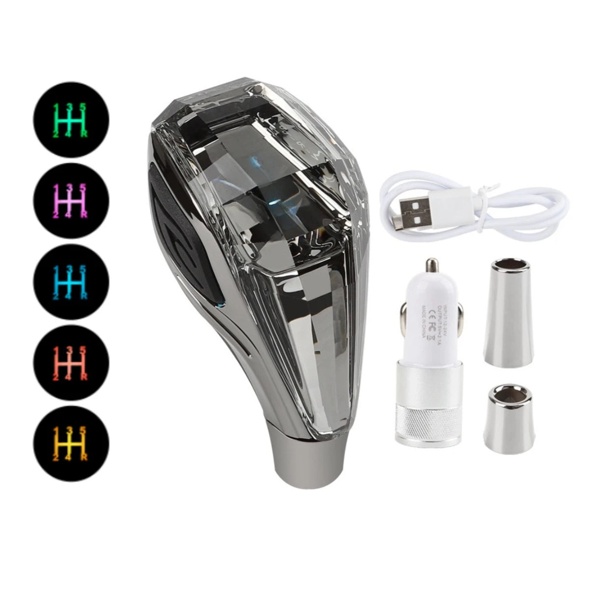 Velnix™ Premium Crystal LED Gear Shift Knob – Universal RGB Car Interior Accessory