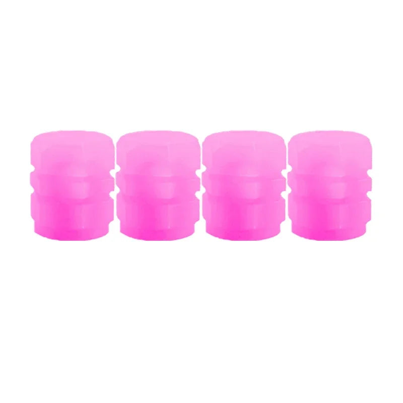 Velnix™ LumiGlow – Fluorescent LED Car Tire Valve Caps | Glow-in-the-Dark Wheel Accent Kit
