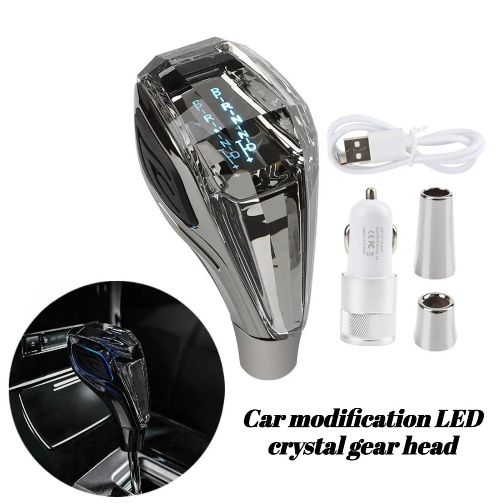 Velnix™ Premium Crystal LED Gear Shift Knob – Universal RGB Car Interior Accessory