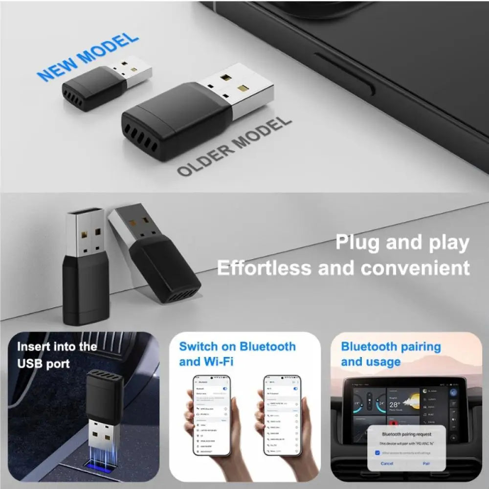 Velnix™ Wireless CarPlay & Android Auto Adapter – Plug & Play USB Dongle | Fast Bluetooth & WiFi Auto Connect | OTA Updates