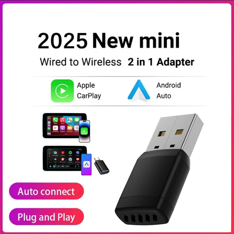 Velnix™ Wireless CarPlay & Android Auto Adapter – Plug & Play USB Dongle | Fast Bluetooth & WiFi Auto Connect | OTA Updates