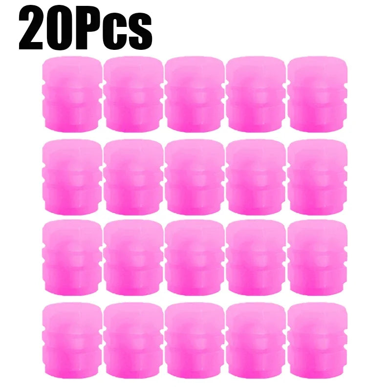 Velnix™ LumiGlow – Fluorescent LED Car Tire Valve Caps | Glow-in-the-Dark Wheel Accent Kit