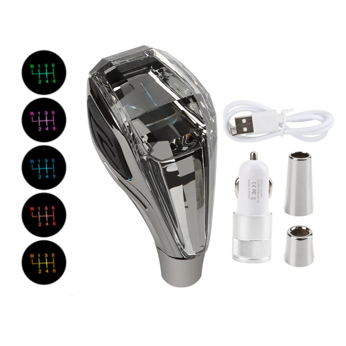 Velnix™ Premium Crystal LED Gear Shift Knob – Universal RGB Car Interior Accessory