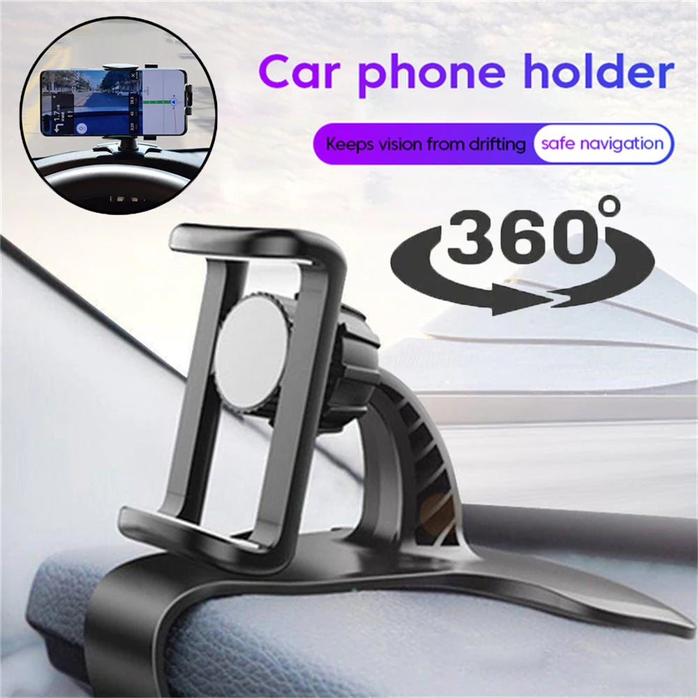 360° Universal Car Phone Holder | Auto Lock Dashboard & Air Vent Mount
