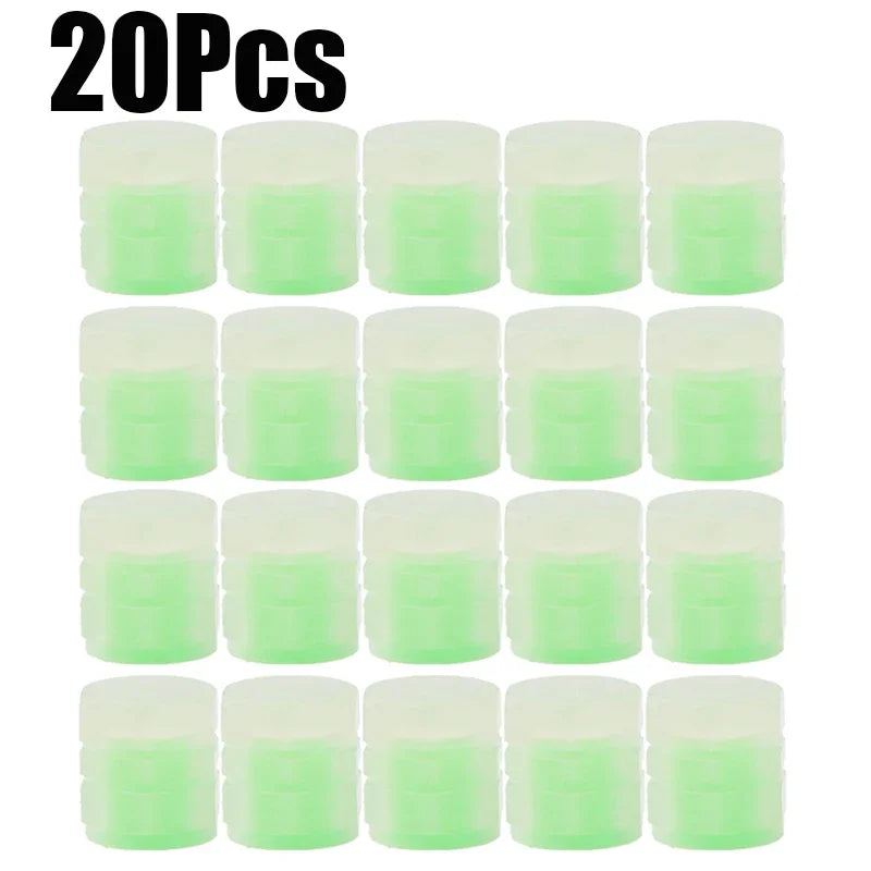 Velnix™ LumiGlow – Fluorescent LED Car Tire Valve Caps | Glow-in-the-Dark Wheel Accent Kit