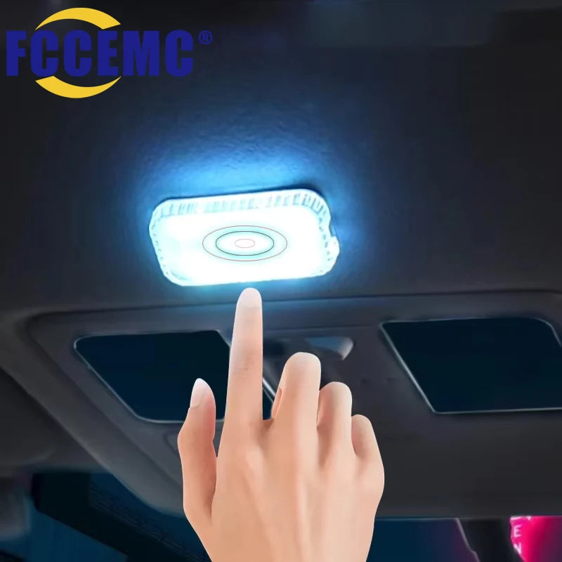 Velnix™ NightGlow – Wireless Touch LED Car Interior Light | USB Rechargeable
