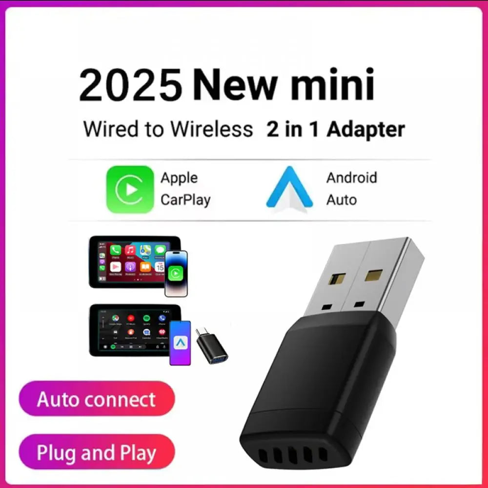 Velnix™ Wireless CarPlay & Android Auto Adapter – Plug & Play USB Dongle | Fast Bluetooth & WiFi Auto Connect | OTA Updates