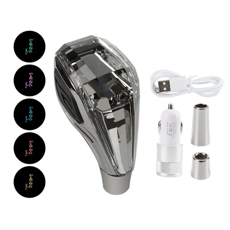 Velnix™ Premium Crystal LED Gear Shift Knob – Universal RGB Car Interior Accessory