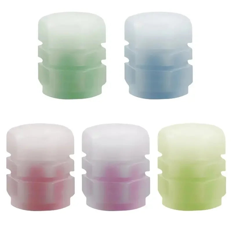 Velnix™ LumiGlow – Fluorescent LED Car Tire Valve Caps | Glow-in-the-Dark Wheel Accent Kit