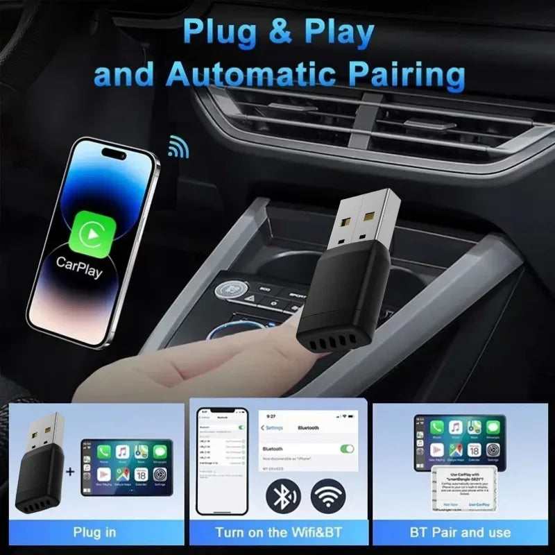 Velnix™ Wireless CarPlay & Android Auto Adapter – Plug & Play USB Dongle | Fast Bluetooth & WiFi Auto Connect | OTA Updates