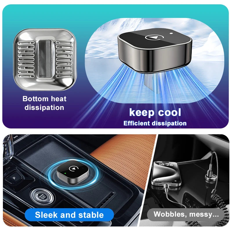 Velnix™ Premium 2-in-1 Wireless CarPlay Adapter – Wired to Wireless Converter | Fast Auto Connect | Plug & Play for iPhone