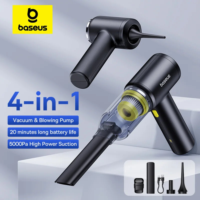 Baseus 4-in-1 Cordless Car Vacuum & Air Blower