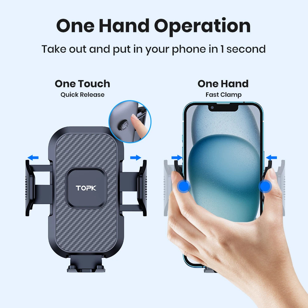Universal Car Phone Holder – 360° Auto Lock Air Vent Mount