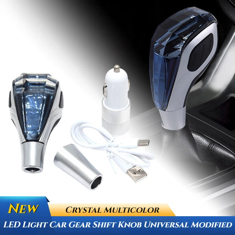 Velnix™ Premium Crystal LED Gear Shift Knob – Universal RGB Car Interior Accessory