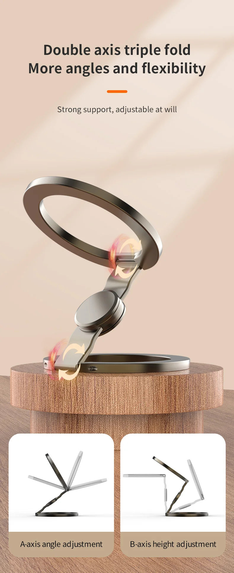 Velnix™ MagGrip Pro – 360° Foldable Magnetic Phone Holder